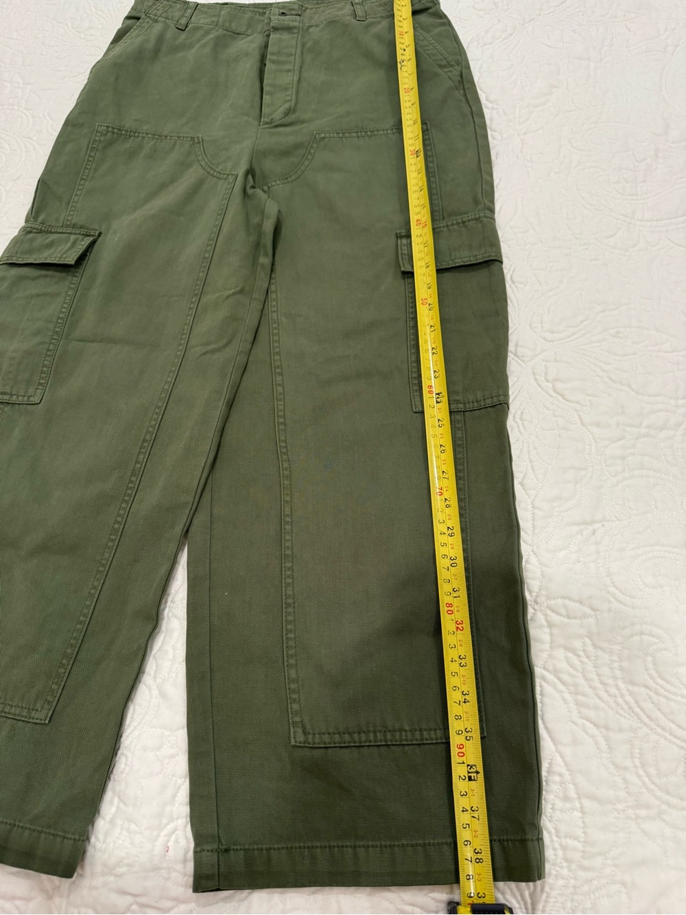 Universal Thread Women’s Olive Green Cargo Pants Size 8 Wide Leg Long Pants - Picture 3 of 10